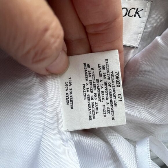 Vintage Jessica McClintock for Gunne Sax Chevron Strapless Mini Dress - 1 🇺🇸 - Picture 7 of 11